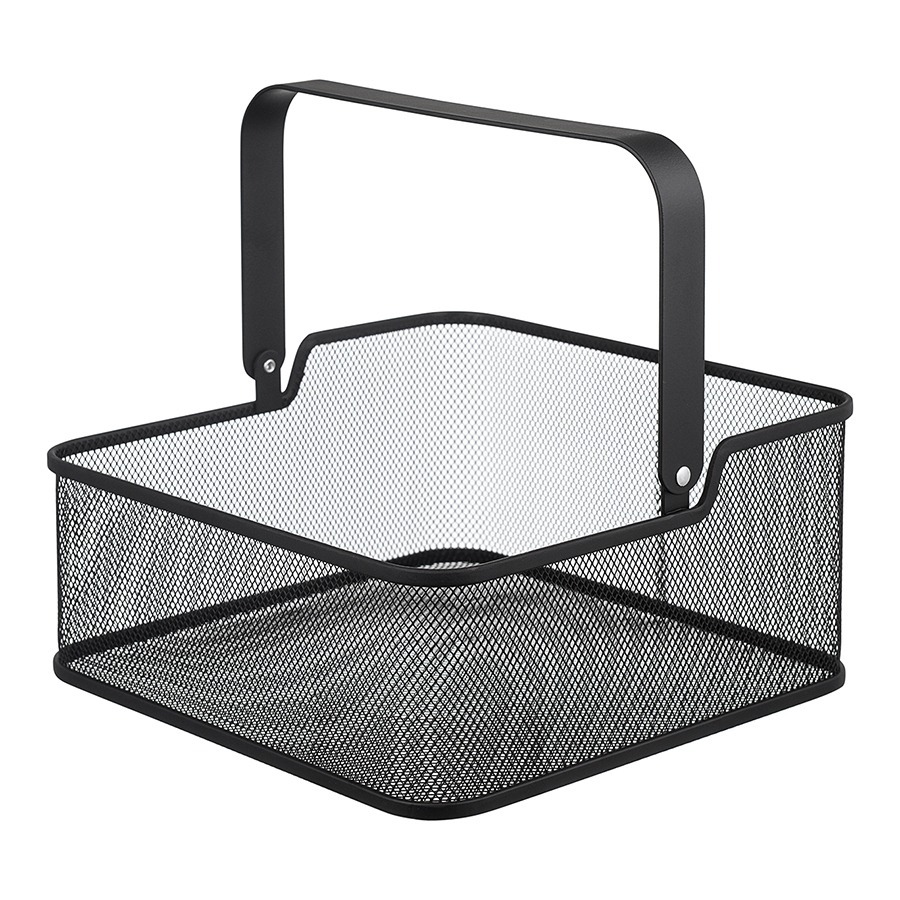 Фото Корзина для хранения ferrant, 25х25х12 см, черная (75775) - интернет-магазин МегаТерем в Москве