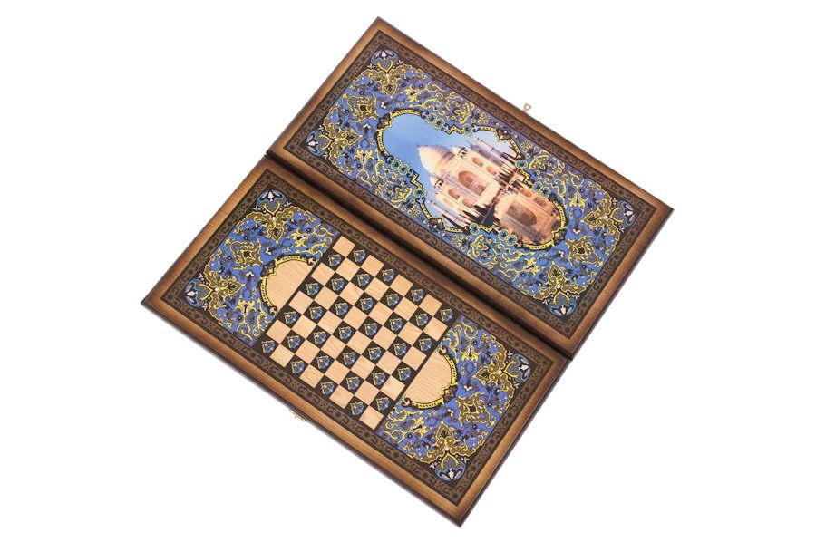 Фото Нарды + Шашки Сирия Тадж-Махал средние (Россия, дерево, 50 см), Partida (28198) - интернет-магазин МегаТерем в Москве