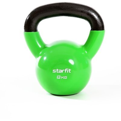 Гиря виниловая STARFIT DB-401, 8 кг, зеленый (998512)