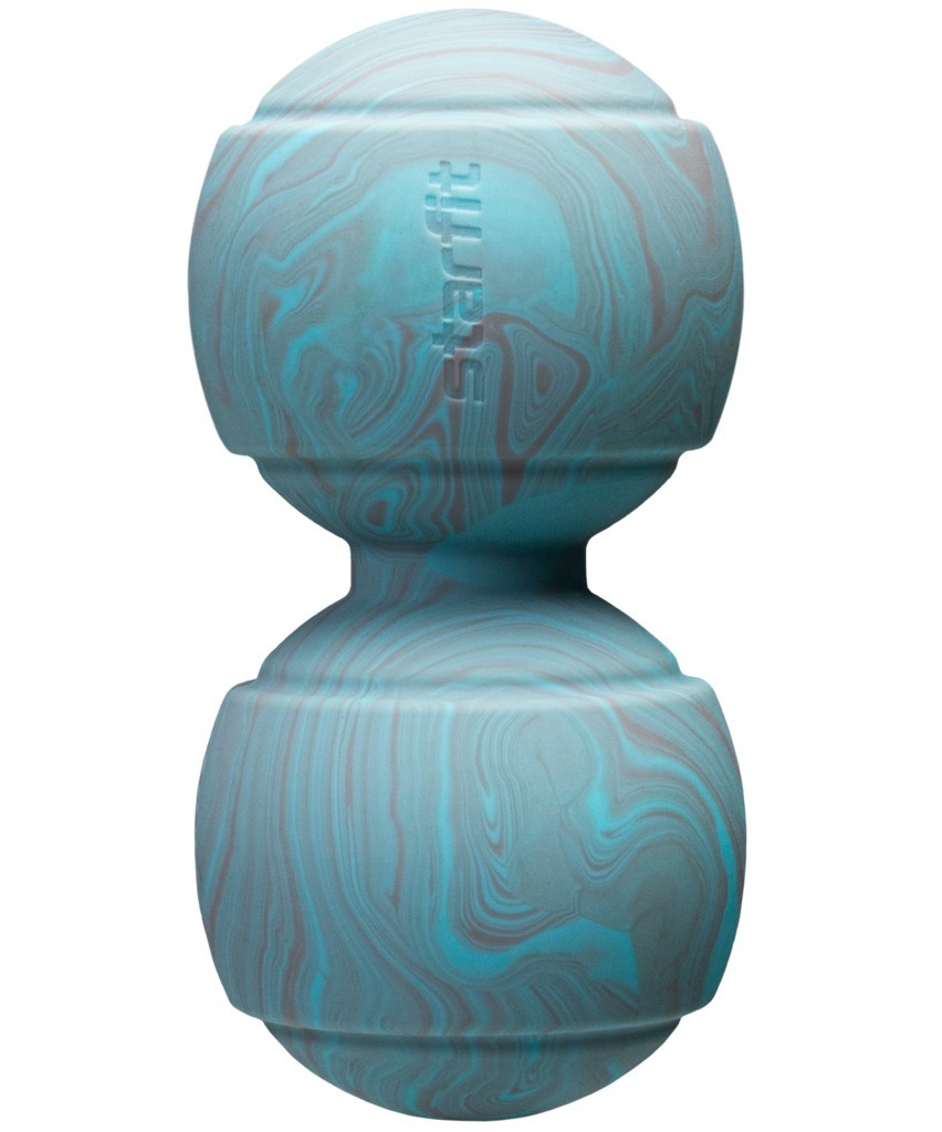 Фото Мяч для МФР STARFIT RB-107, 12,5 x 6,3 см, силикагель, двойной, голубой/серый (2109140) - интернет-магазин МегаТерем в Москве