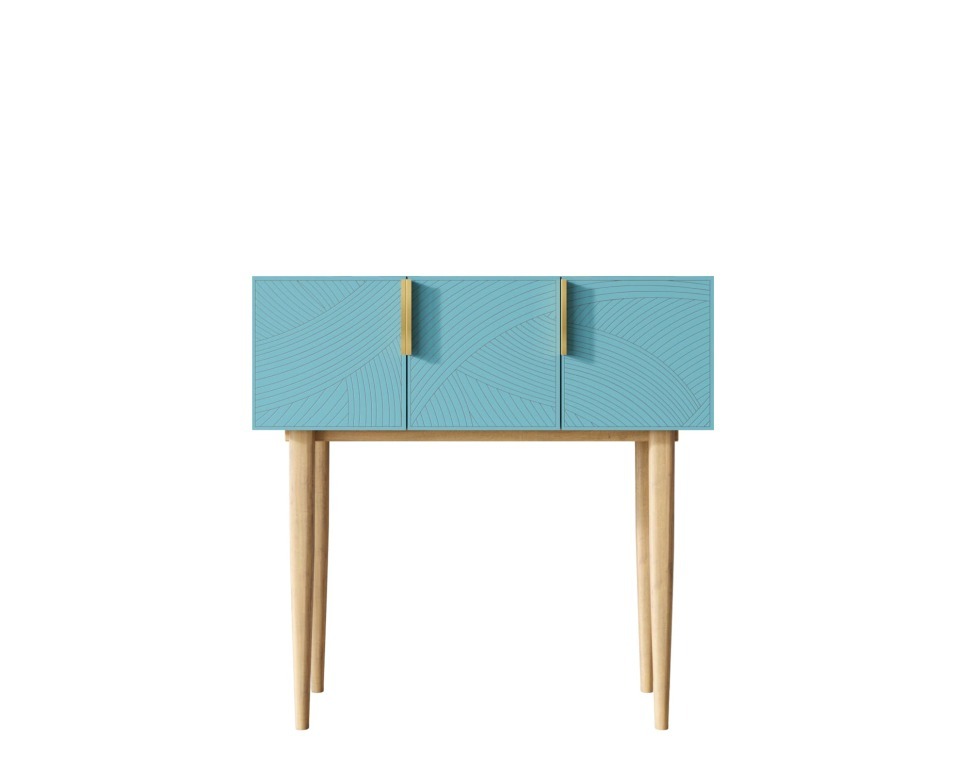 Фото Консоль с тремя дверками Line LN15/GR1/blue-ET - интернет-магазин МегаТерем в Москве