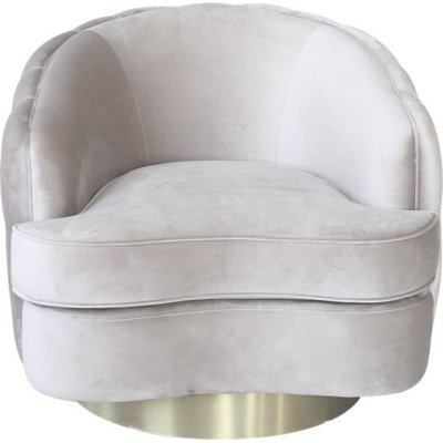 Кресло вращающееся, велюр светло-серый 81*84*71см (TT-00005093)
