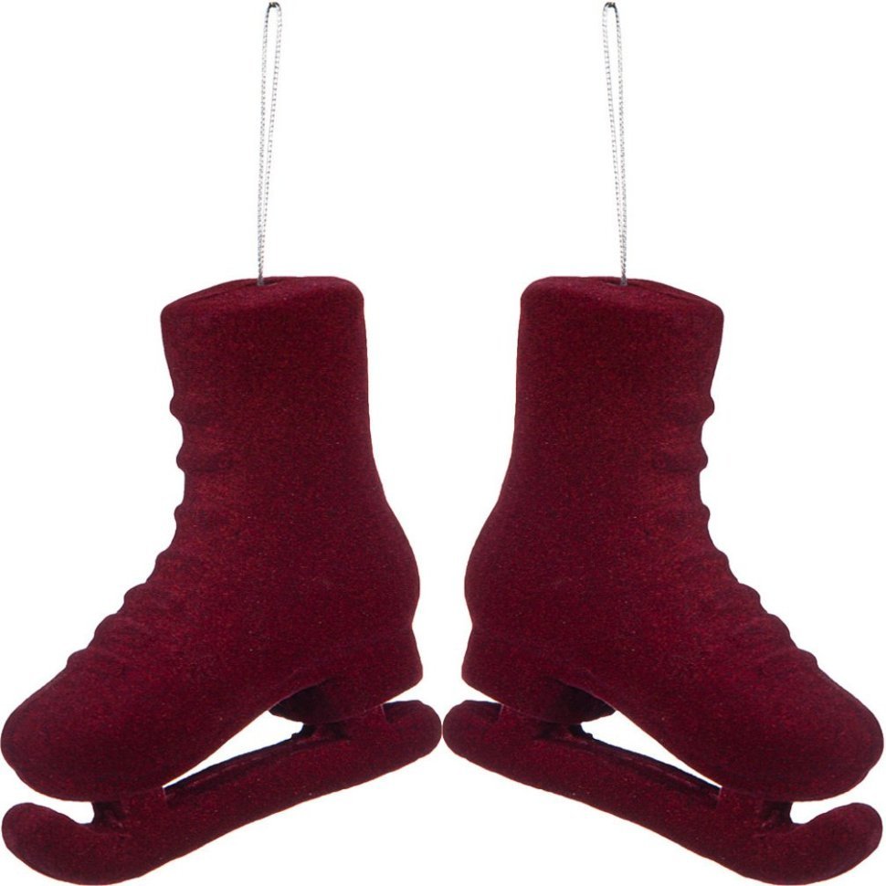 Фото Набор декоративных подвесок из 2 шт.коньки коллекция велюр диаметр=10 см Lefard (858-146) - интернет-магазин МегаТерем в Москве