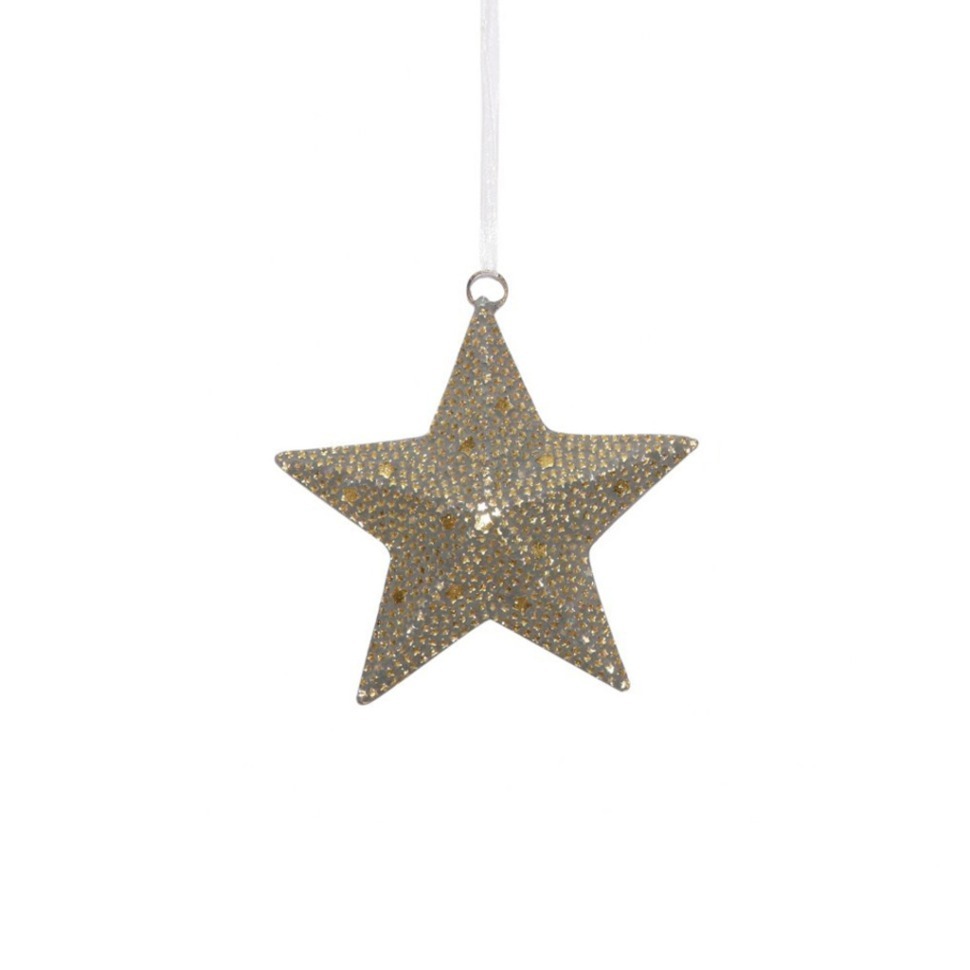 Фото Новогодняя игрушка BL-035B, железо, grey/gold, ROOMERS FURNITURE - интернет-магазин МегаТерем в Москве