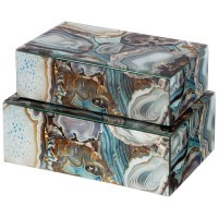 Набор шкатулок из 2-х шт коллекция "мрамор" 21*12**6,5 см / 23*15*8,5 см Lefard (06-341)