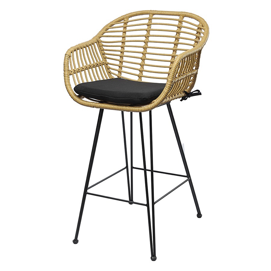 Фото Стул полубарный vetle bent, ротанг (77584) - интернет-магазин МегаТерем в Москве