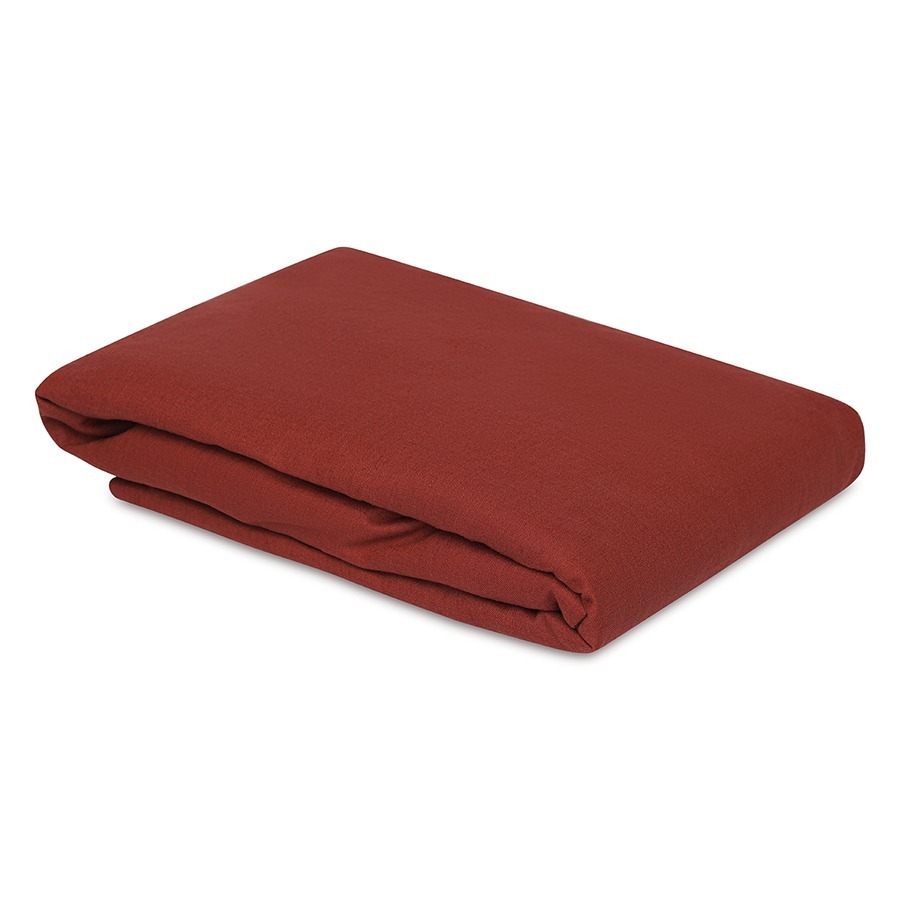 Фото Простыня изо льна и хлопка цвета копченой паприки из коллекции essential, 240х270 см (77162) - интернет-магазин МегаТерем в Москве