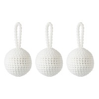 Набор ёлочных украшений fluffy white из коллекции new year essential, 3 шт. (78333)