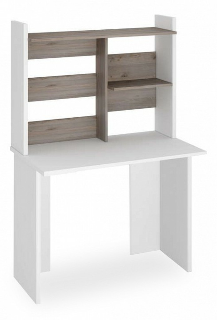 Фото Стол компьютерный Домино Лайт СКЛ-Прям-100 без тумбы+НКЛ-100 MER_SKL-Pryam100_bez_tumby-NKL-100_BEN - интернет-магазин МегаТерем в Москве