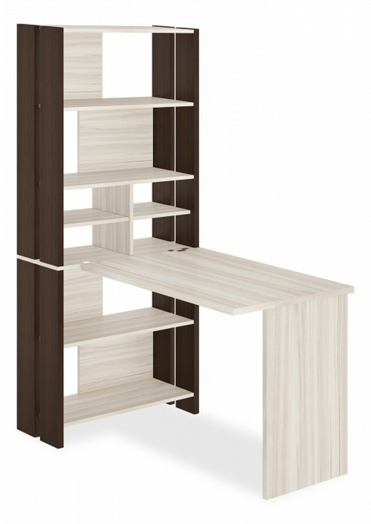 Фото Стол компьютерный Домино Лайт СТЛ-ОВХ+С100Прям без тумбы MER_STL-OVH-S100Pryam_bez_tumby_VK - интернет-магазин МегаТерем в Москве