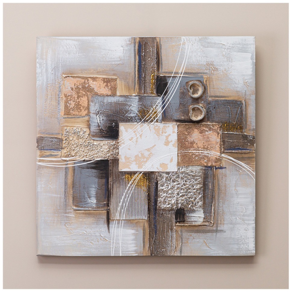 Фото Картина абстракция архитектура линий 60х60х3 см Bronco (534-213) - интернет-магазин МегаТерем в Москве