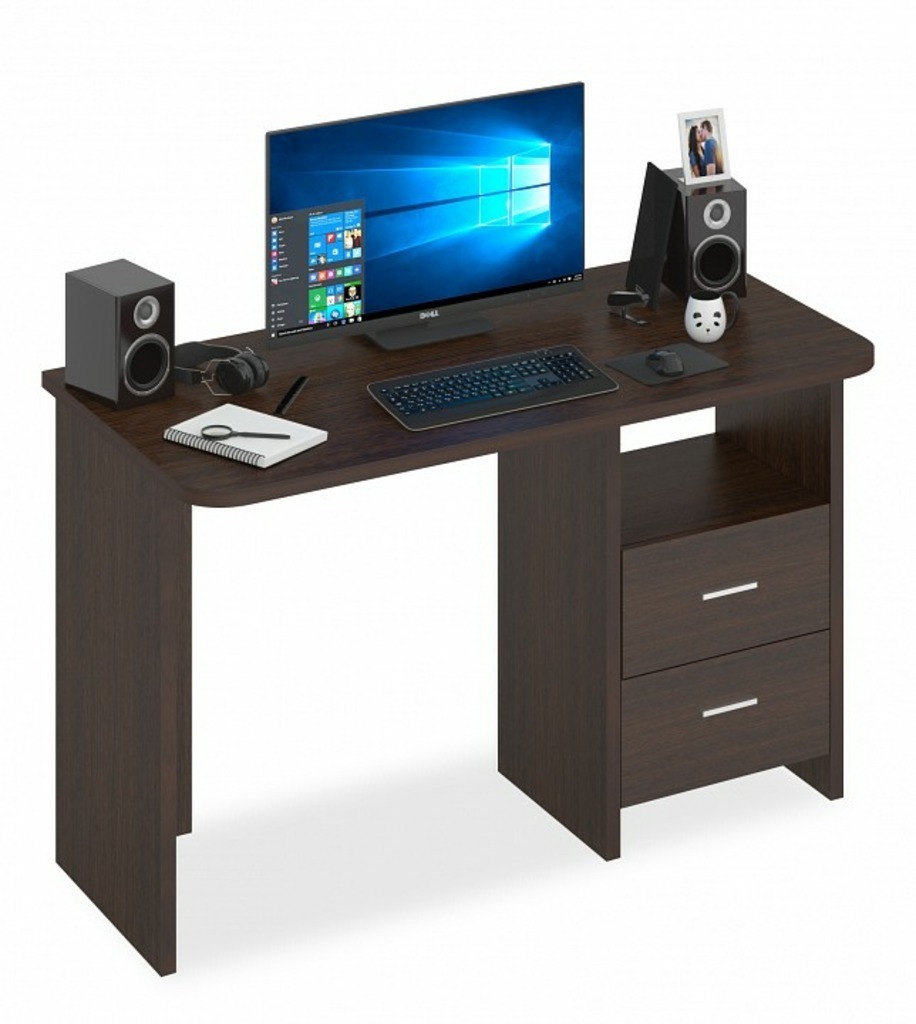 Фото Стол письменный Домино Lite СКЛ-Прям120Р MER_SKL-Pryam120R_V - интернет-магазин МегаТерем в Москве