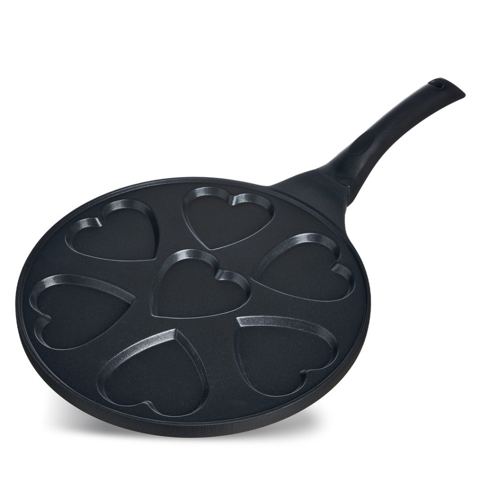 Фото Сковорода agness сердце  для оладий с антипригар.покрытием диаметр=26.5 см. (932-032)  - интернет-магазин МегаТерем в Москве
