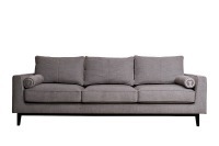 Диван Madrid Memory с кантом трехм. без мех.,шенилл коричневый Natur Kor+Colt032 (TT-00015137)