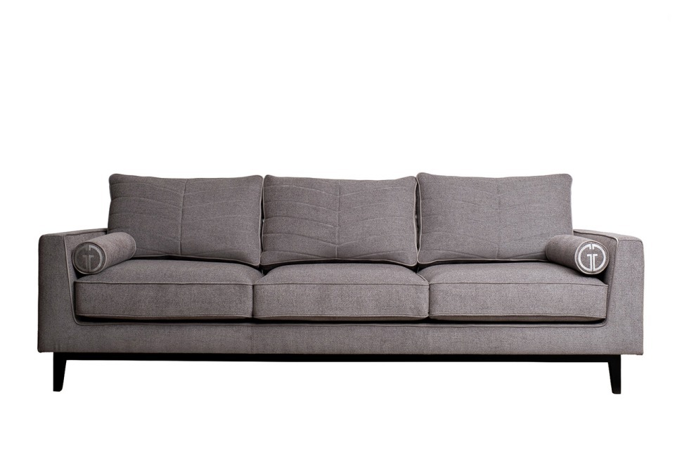 Фото Диван Madrid Memory с кантом трехм. без мех.,шенилл коричневый Natur Kor+Colt032 (TT-00015137) - интернет-магазин МегаТерем в Москве