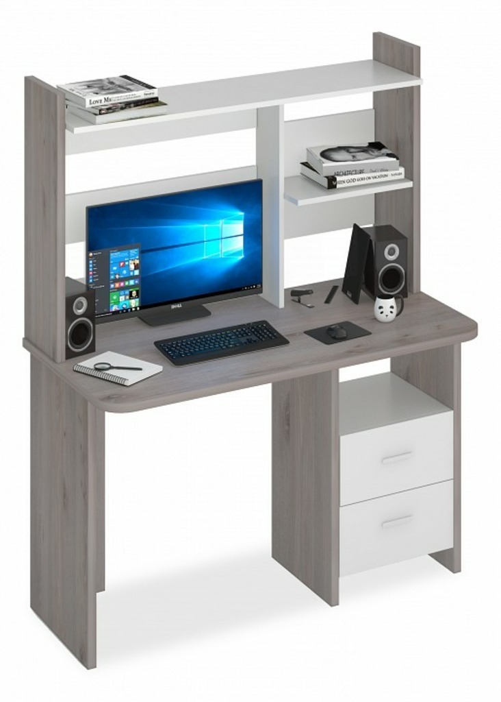 Фото Стол компьютерный Домино Lite СКЛ-Прям120Р+НКЛ-120 MER_SKL-Pryam120R_NKL-120_NBE - интернет-магазин МегаТерем в Москве