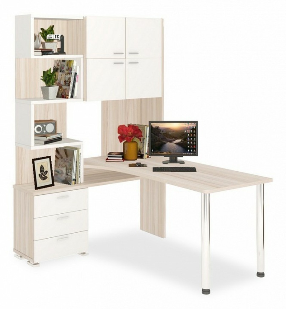 Фото Стол компьютерный Домино СР-500М/160 MER_SR-500M-160-KBEK-LEV - интернет-магазин МегаТерем в Москве