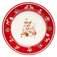 Тарелка закусочная lefard "с новым годом!" 19 см красная (85-1955-1) 