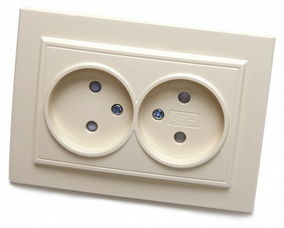 Фото Рамка для двойной розетки Stekker PST10-9013 39239 FE_39239 - интернет-магазин МегаТерем в Москве