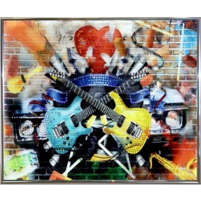 Картина Гитары с кристаллам...