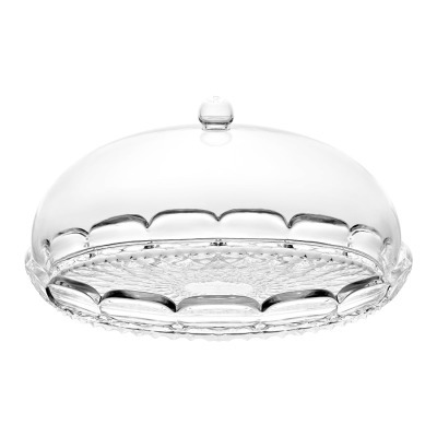 Блюдо сервировочное с крышкой vanity, D30 см, прозрачное (79084)