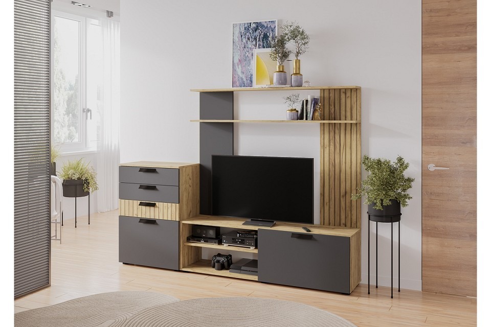 Фото Стенка для гостиной Мишель BTS_N00164599 - интернет-магазин МегаТерем в Москве