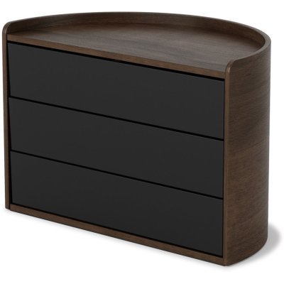 Шкатулка moona, черная/орех...