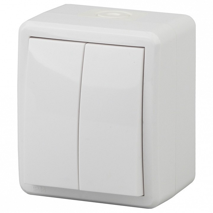 Фото Выключатель двухклавишный Эра Эра Эксперт 11-1404-01 ER_B0020675 - интернет-магазин МегаТерем в Москве