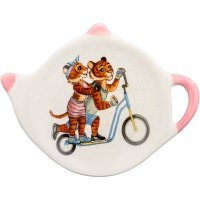 Подставка под чайные пакетики "тигриные истории" 12*8,5*1,5 см Agness (358-1914)