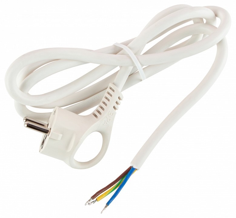 Фото Сетевой провод Эра  U-3x1,5-1,5m-W ER_B0048704 - интернет-магазин МегаТерем в Москве