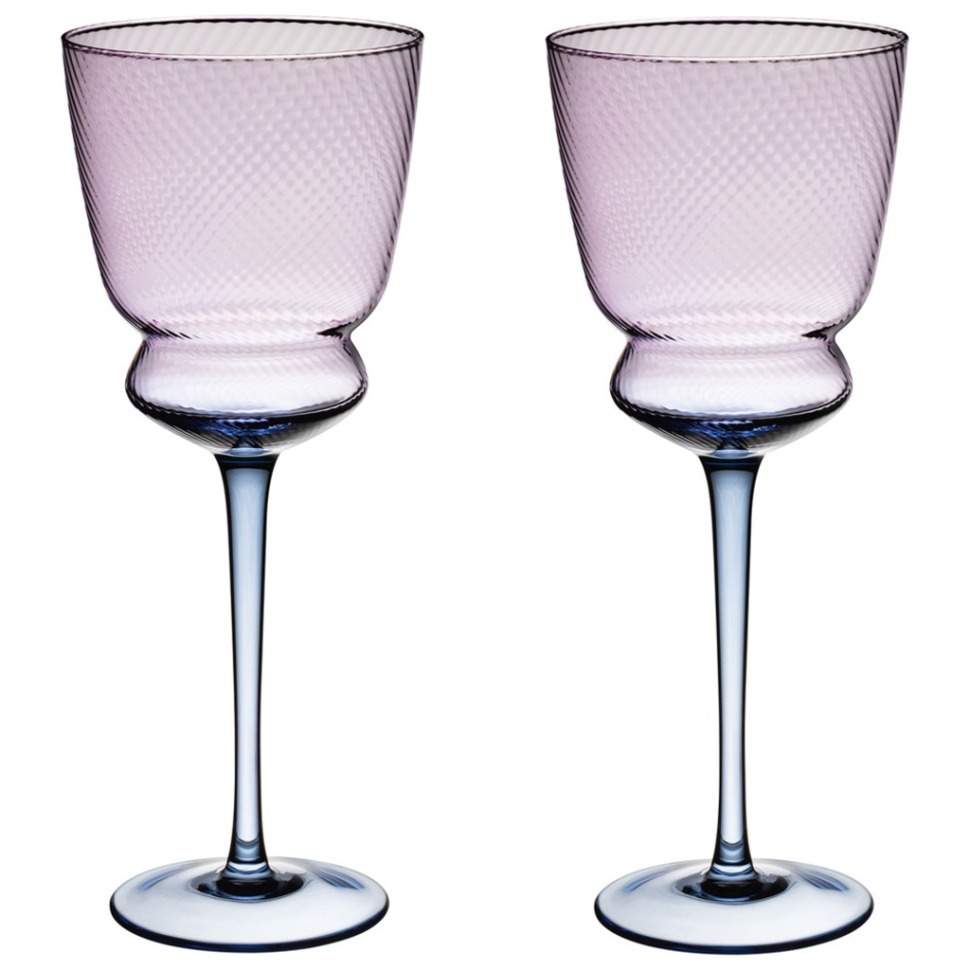 Фото Набор бокалов для вина twist &amp; shine purple, 2 шт/380 мл Lefard (687-010) - интернет-магазин МегаТерем в Москве