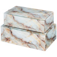 Набор шкатулок из 2-х шт коллекция "мрамор" 21*12**6,5 см / 23*15*8,5 см Lefard (06-342)