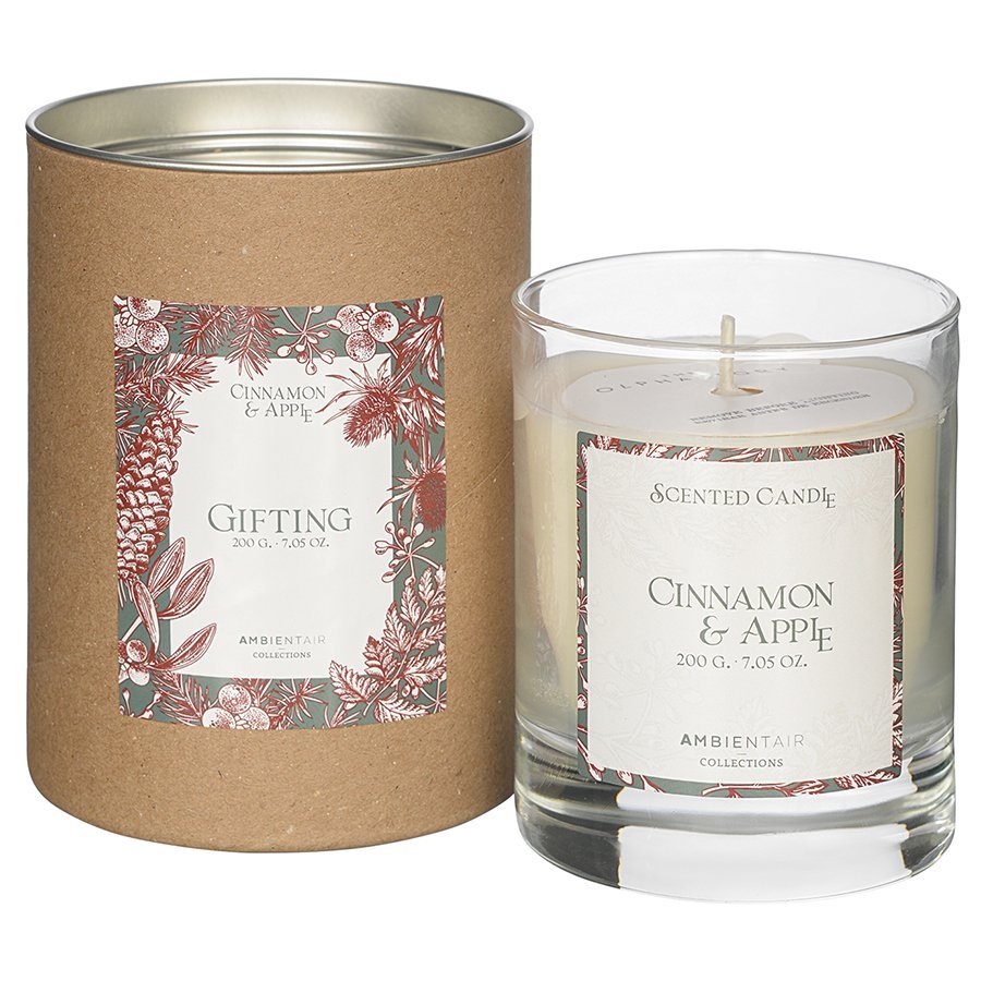 Фото Свеча ароматическая gifting, cinnamon&amp;apple (новая), 40 ч (75009) - интернет-магазин МегаТерем в Москве