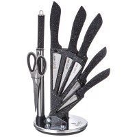 Набор ножей agness с ножницами и мусатом на пластиковой подставке, 8 предметов (911-618) 