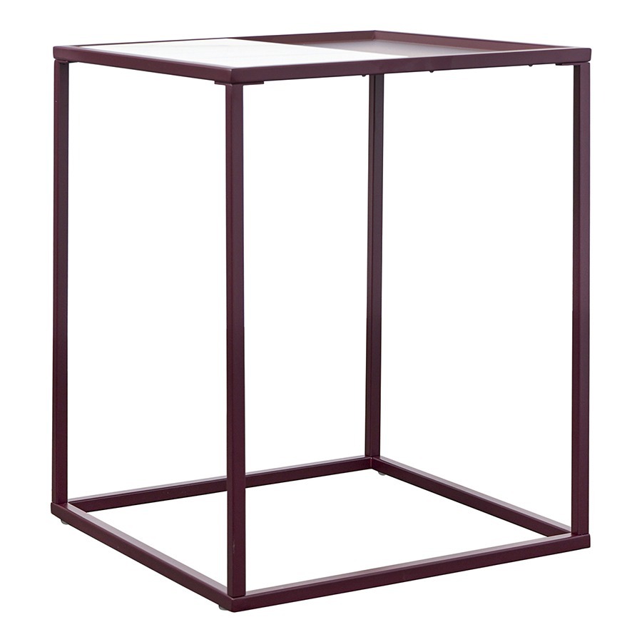 Фото Столик кофейный mayen, 45х45 см, белый/сливовый (76067) - интернет-магазин МегаТерем в Москве