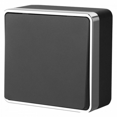 Выключатель одноклавишный Werkel Gallant (черный/хром) W5010035 WRK_a050968