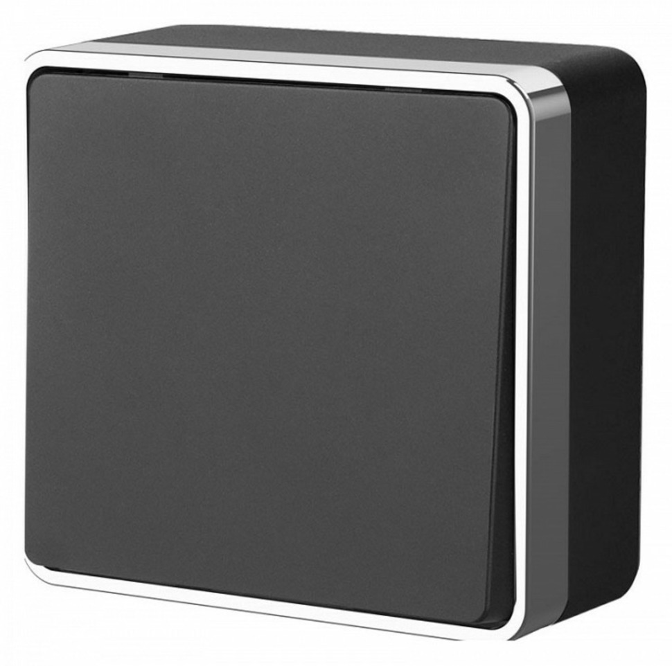 Фото Выключатель одноклавишный Werkel Gallant (черный/хром) W5010035 WRK_a050968 - интернет-магазин МегаТерем в Москве