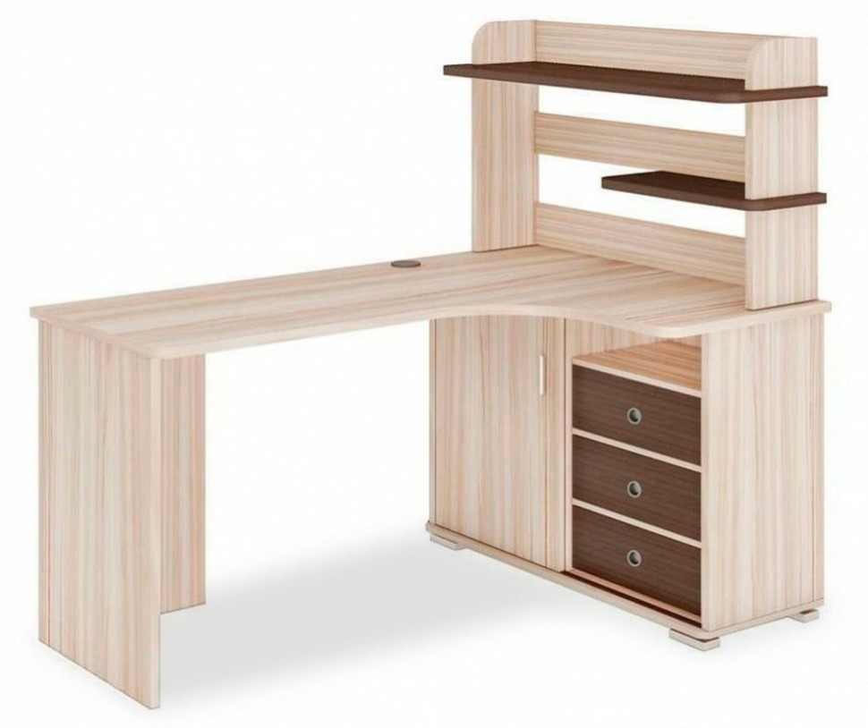 Фото Стол компьютерный Домино СР-165 MER_SR-165-KSHK-CH-PRAV-NOVYJ - интернет-магазин МегаТерем в Москве