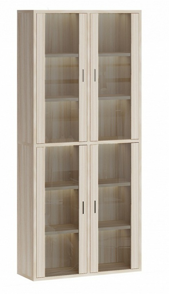 Фото Шкаф-витрина Домино СУ(ш2в2)+4ФС MER_SUsh2v2-4FS-K-karamel - интернет-магазин МегаТерем в Москве