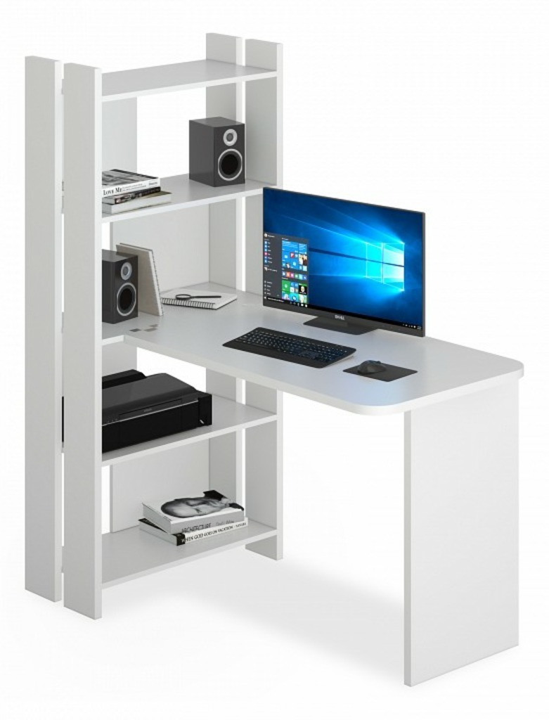 Фото Стол компьютерный Домино Lite СТЛ-ОВ+С100Р MER_STL-OV-S100RPryam_bez_tumby_BE - интернет-магазин МегаТерем в Москве