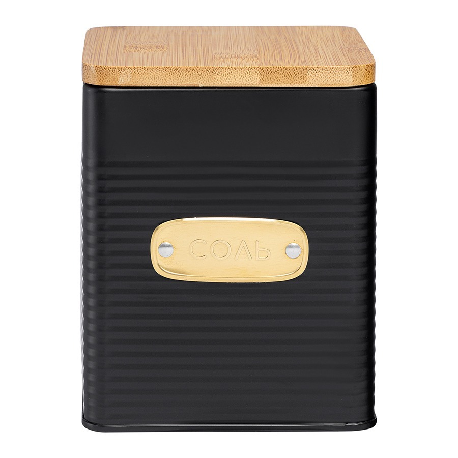 Фото Банка для хранения соли irmel, 1,7 л, графит (78687) - интернет-магазин МегаТерем в Москве