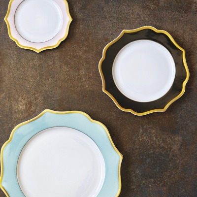 Тарелка LION005TY001150, 15 см, костяной фарфор, tiffany, ivory, gold, LE COQ