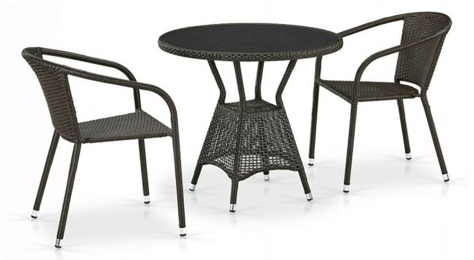 Фото Набор уличный T707ANS/Y137C-W53 2Pcs Brown AFN_T707ANS_Y137C-W53_2Pcs_Brown - интернет-магазин МегаТерем в Москве