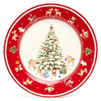 Тарелка закусочная lefard "с новым годом!" 19 см красная (85-2049-1) 