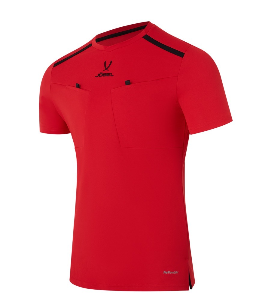 Фото Футболка судейская JÖGEL DIVISION PerFormDRY Referee Tee, красный (2123286) - интернет-магазин МегаТерем в Москве