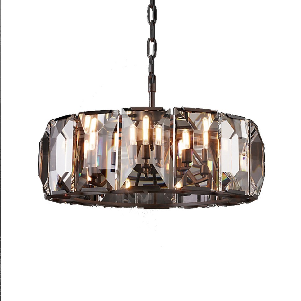 Фото Люстра MD3039-6NI-CL, металл, стекло, Brown, ROOMERS FURNITURE - интернет-магазин МегаТерем в Москве