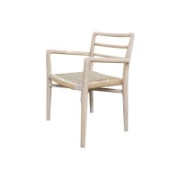 Полукресло ANOA ARM CHAIR, Тиковое дерево, Natural brown/ivory, ROOMERS FURNITURE