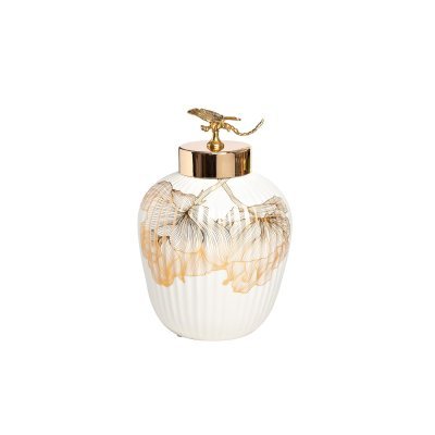 Ваза керамич. белая декор З...