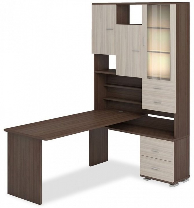 Фото Стол компьютерный Домино СР-620/180 MER_SR-620-180-SHKSH-CH-PRAV - интернет-магазин МегаТерем в Москве