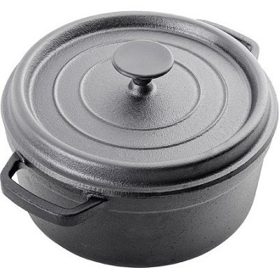 Чугунная кастрюля с крышкой...